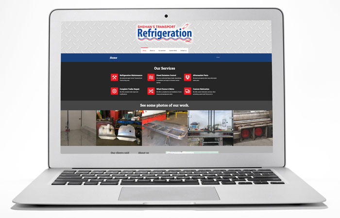 Shehan's Transport Refrigeration website